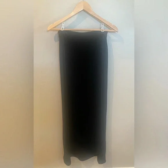 JESSICA MCCLINTOCK VINTAGE Y2K Millennium 2000 Black Velvet Maxi Skirt S… - Picture 2 of 8